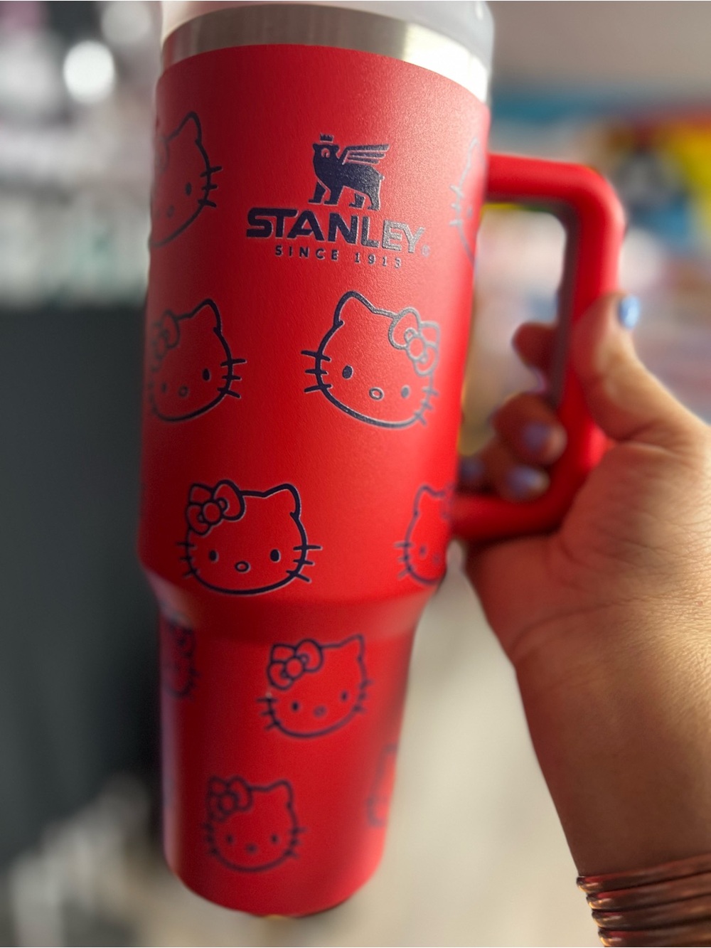 Stanley Red Hello Kitty Travel Mug with Handle